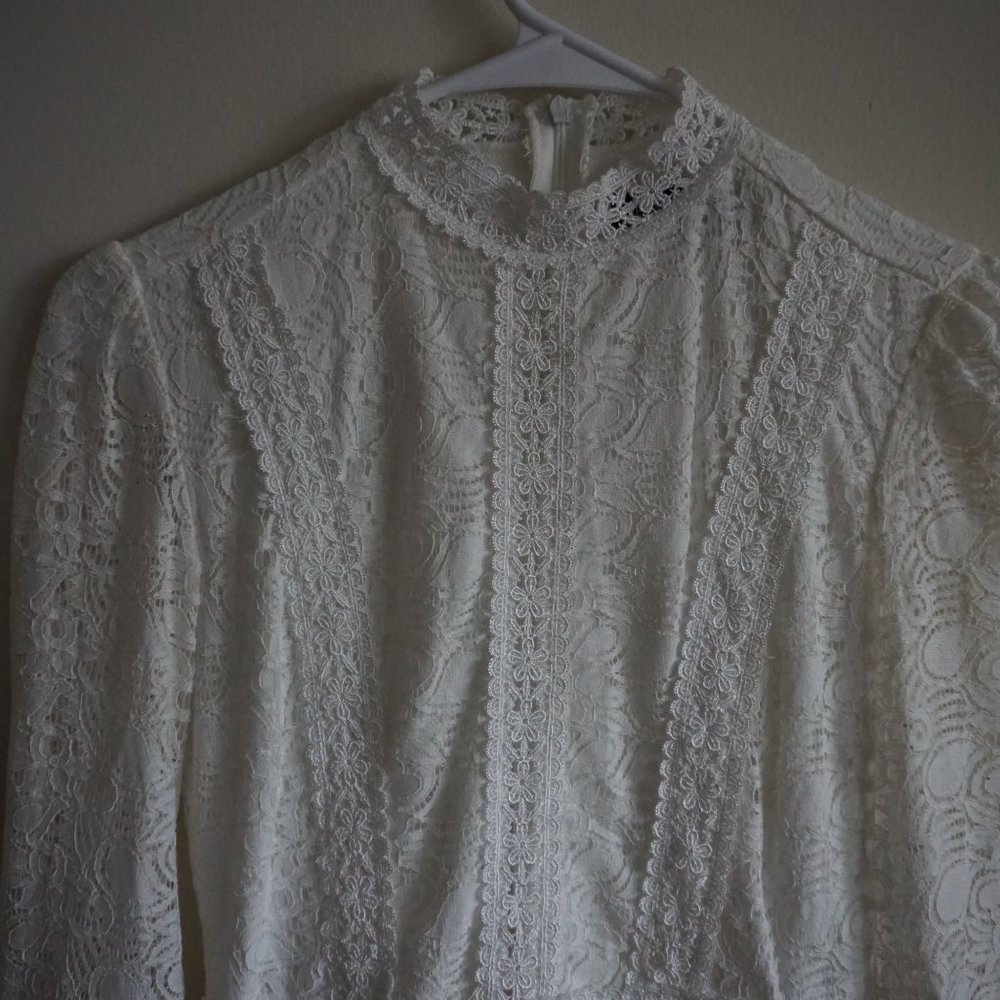 White Long Sleeve Dress - Picture 10 of 11